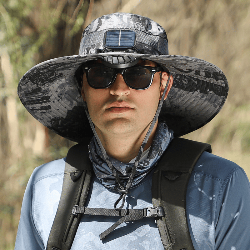🔥Last Day 50% OFF -Ultralight Solar Fan Sun Hat – Lighter Than a Baseball!⚾(Only 11oz)