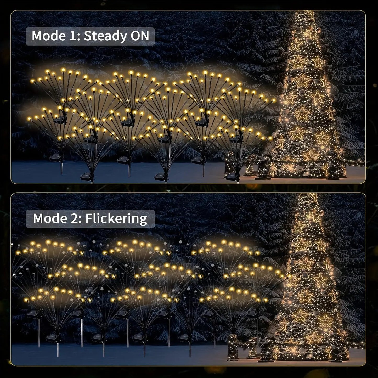 🎃Limited-Time Halloween Sale — 50% OFF-🐝✨8 LED Solar Powered Firefly Light - IPS65 Waterproof