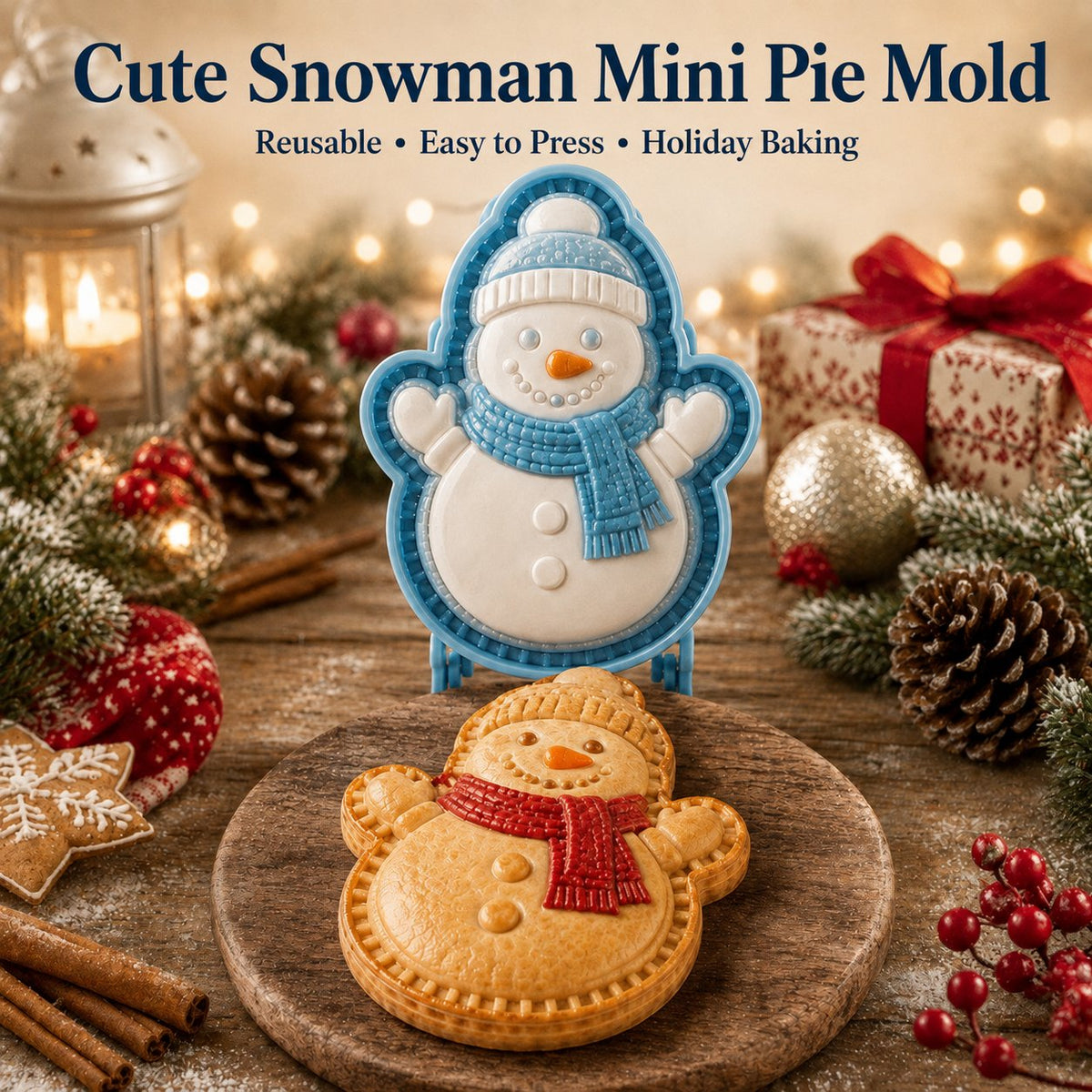 🎅16-Design Christmas Mini Pie Molds- 3D Printed Fidget & Baking Tools for Winter Party Treats & Gifts