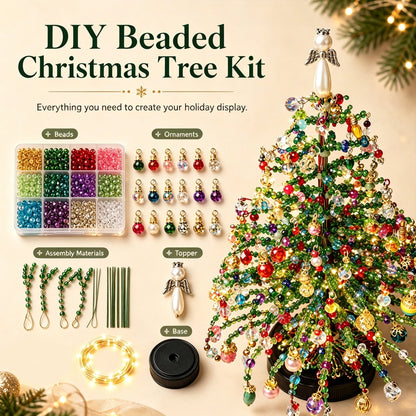 🎄DIY Beaded Christmas Tree Kit – 🎅Create Your Own Sparkling Holiday Decoration