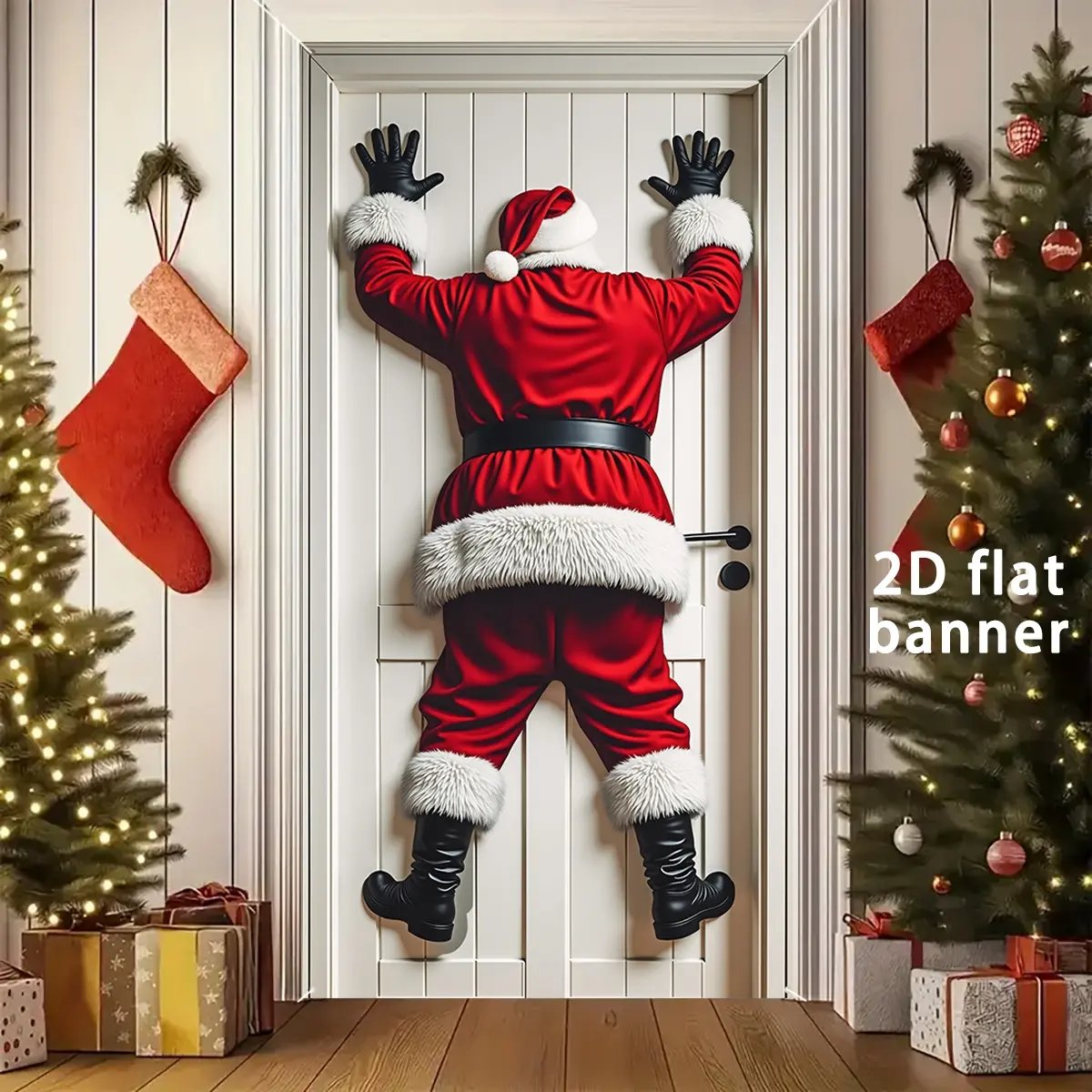 🎅Santa Claus Christmas Door Banner – 🎉Festive Holiday Entrance Decoration