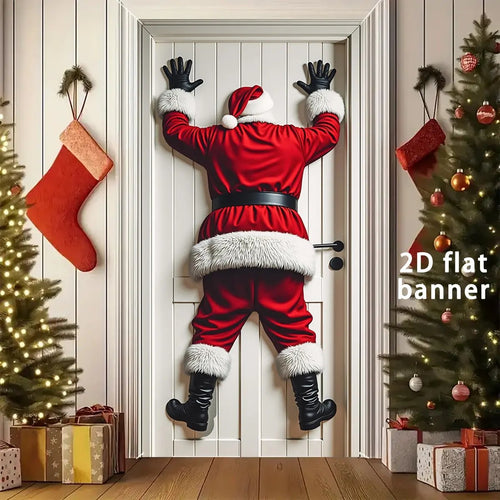 🎅Santa Claus Christmas Door Banner – 🎉Festive Holiday Entrance Decoration