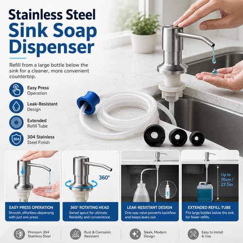 🔥 Last Day 50% OFF - 🫧 Kitchen Sink Soap Dispensers ✨