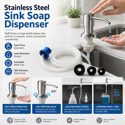 🔥 Last Day 50% OFF - 🫧 Kitchen Sink Soap Dispensers ✨