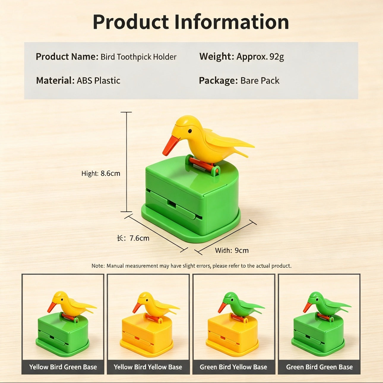🌞LIMITED-TIME 50% OFF - 😆Super fun woodpecker toothpick holder