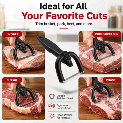 🥩 Handheld Meat Fat Trimmer for Beef & Pork | BBQ Prep