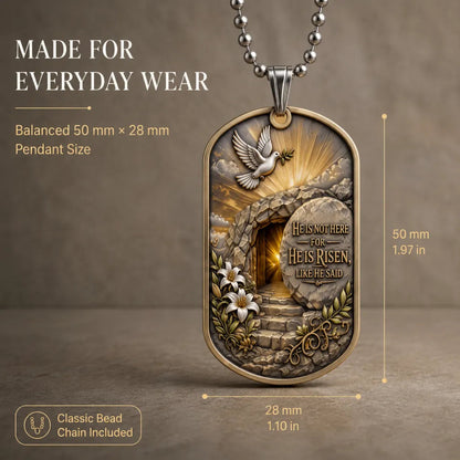 Personalized Reversible Faith Dog Tag Necklace – Wear the Complete Story of Sacrifice & Victory