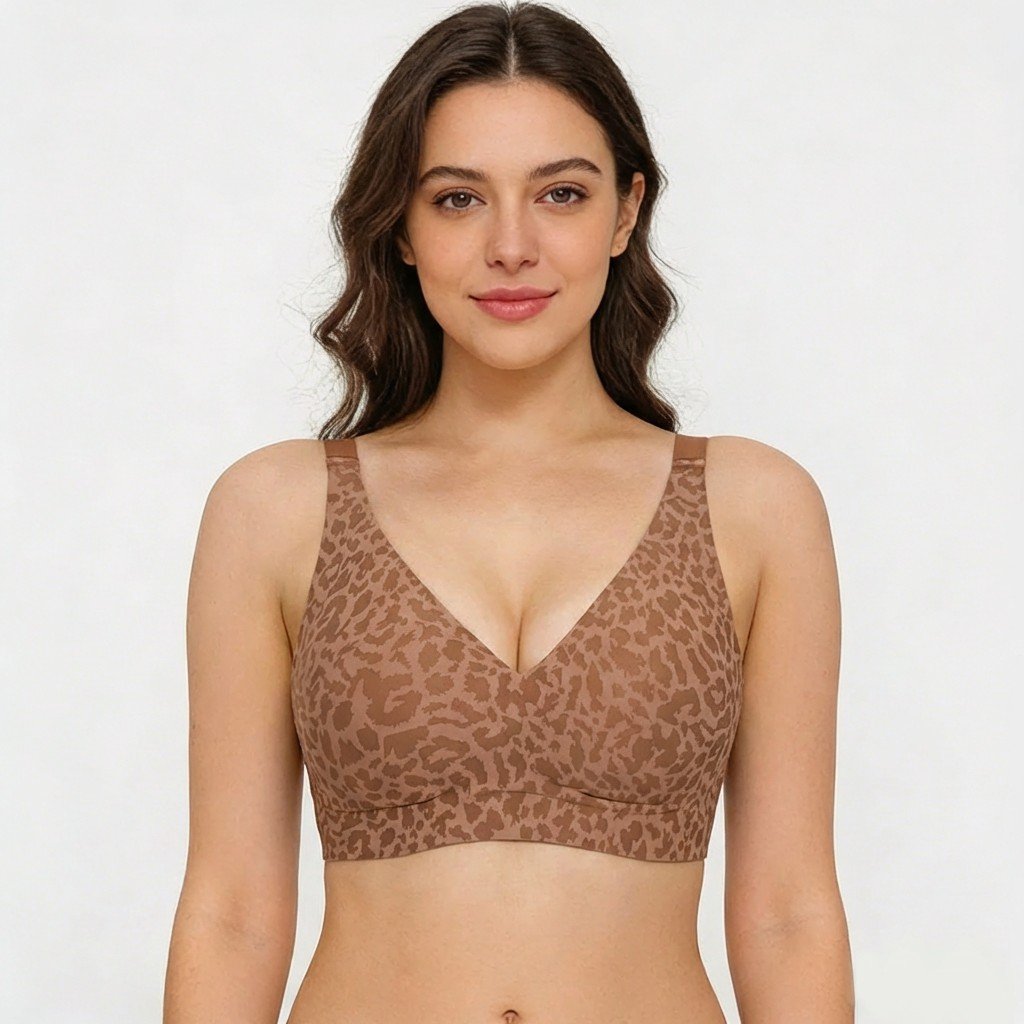 🏆LAST DAY SALE 49% OFF🔥Super Firming Leopard Print Wirefree Bra | Women Wirefree Bras👍No More Sagging Breasts