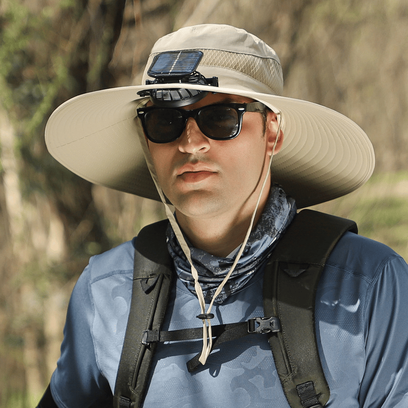 🔥Last Day 50% OFF -Ultralight Solar Fan Sun Hat – Lighter Than a Baseball!⚾(Only 11oz)