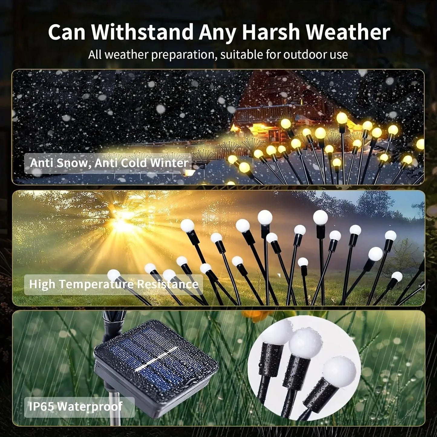 🎃Limited-Time Halloween Sale — 50% OFF-🐝✨8 LED Solar Powered Firefly Light - IPS65 Waterproof