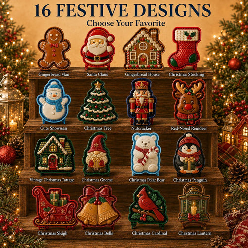 🎅16-Design Christmas Mini Pie Molds- 3D Printed Fidget & Baking Tools for Winter Party Treats & Gifts