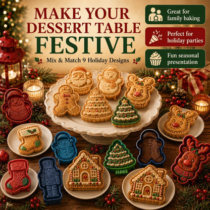 🎅16-Design Christmas Mini Pie Molds- 3D Printed Fidget & Baking Tools for Winter Party Treats & Gifts