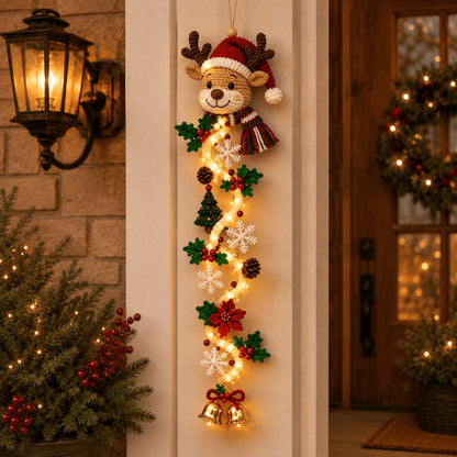 ⏳ Last day! 49% OFF – 🎄✨🎅MerryCascade™ Glowing Christmas Door Hanger