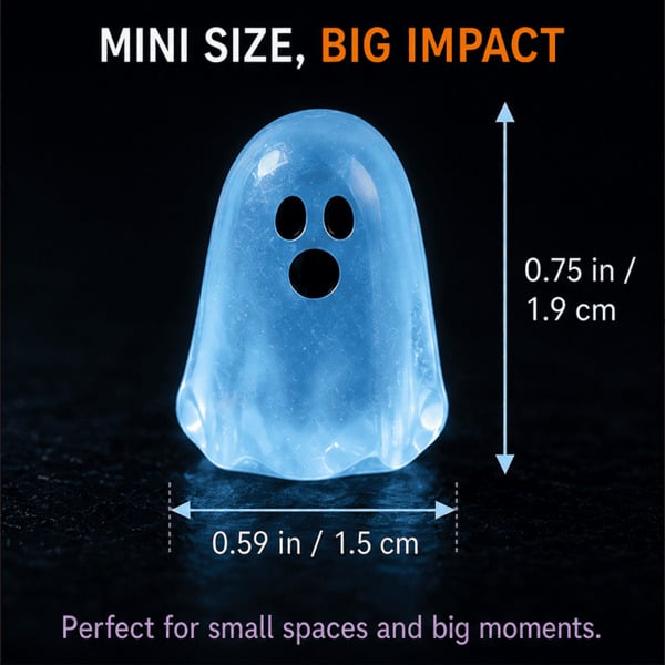 💥 LAST DAY 50% OFF👻 Glow-in-the-Dark Mini Ghosts – 8-Colour Halloween Mix