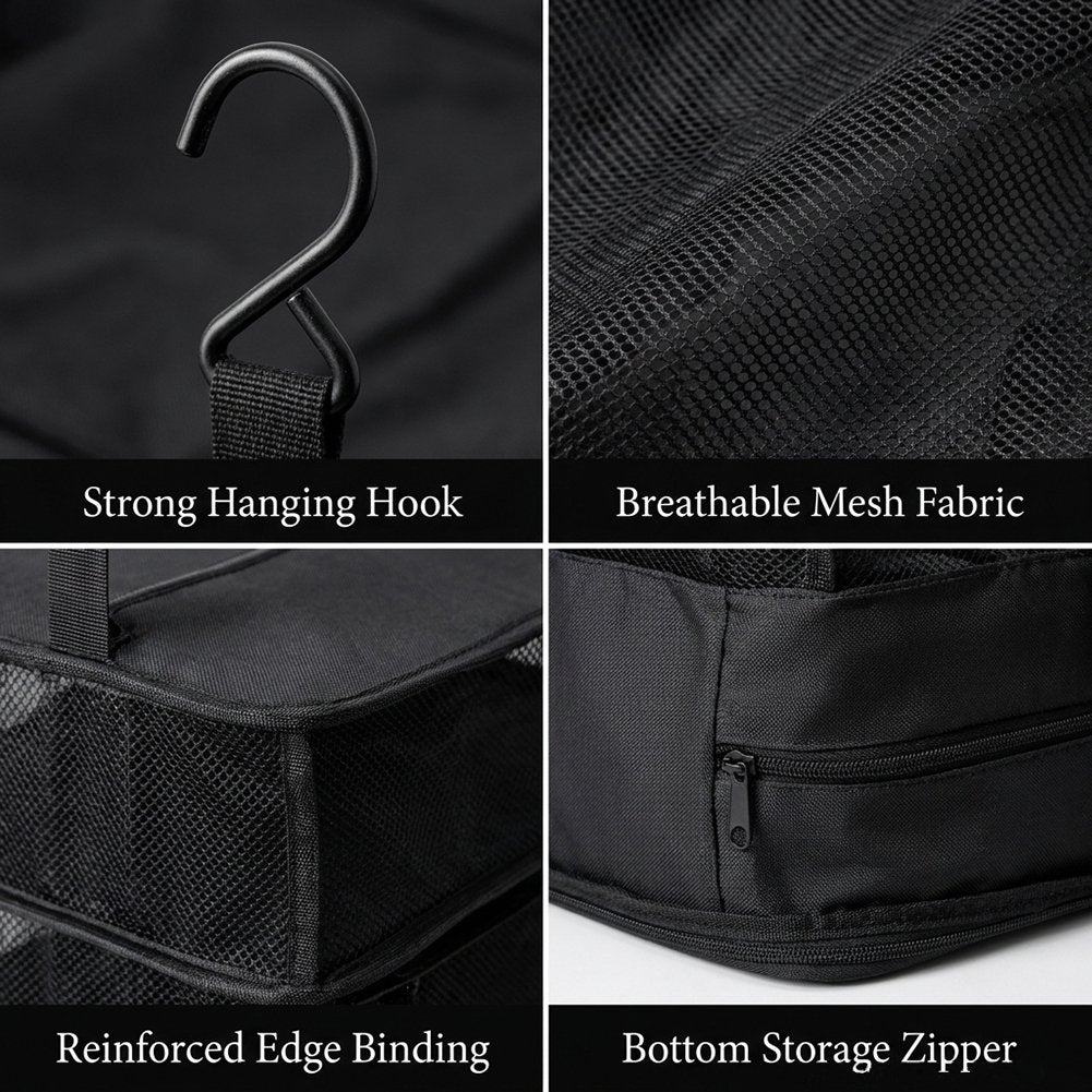🧳 Travel Hanging Closet Organizer Bag with Hooks & Compression Straps