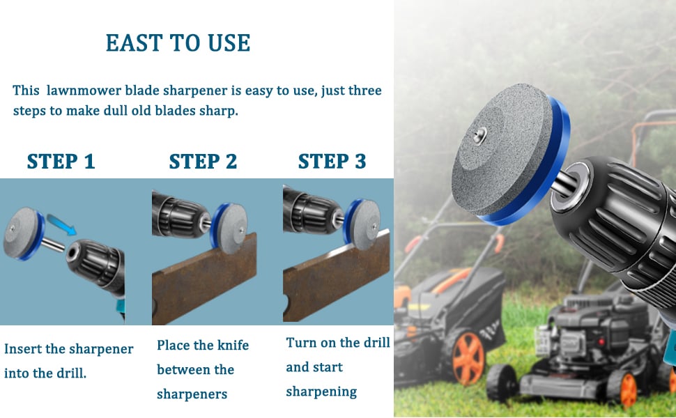 ⚙️ Lawn Mower Blade Sharpener 3‐Pack