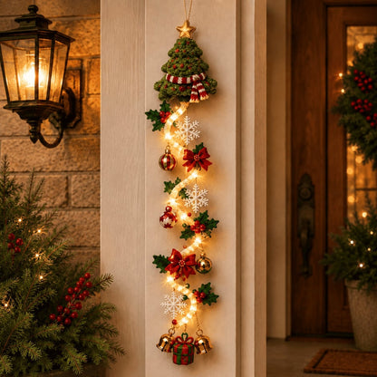 ⏳ Last day! 49% OFF – 🎄✨🎅MerryCascade™ Glowing Christmas Door Hanger