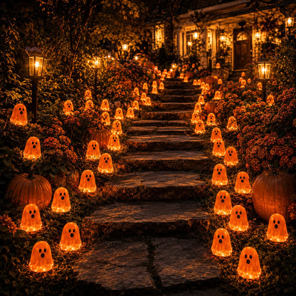 💥 LAST DAY 50% OFF👻 Glow-in-the-Dark Mini Ghosts – 8-Colour Halloween Mix