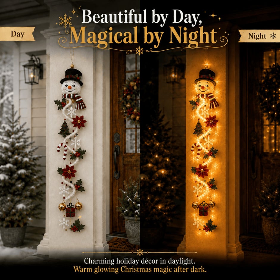 ⏳ Last day! 49% OFF – 🎄✨🎅MerryCascade™ Glowing Christmas Door Hanger