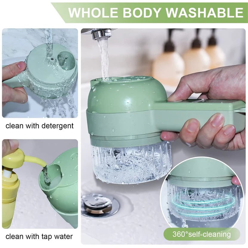 4 in 1 Electric Vegetable Chopper Set, Electric Food Processor