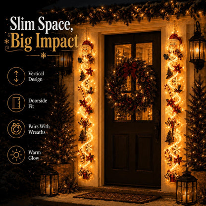 ⏳ Last day! 49% OFF – 🎄✨🎅MerryCascade™ Glowing Christmas Door Hanger