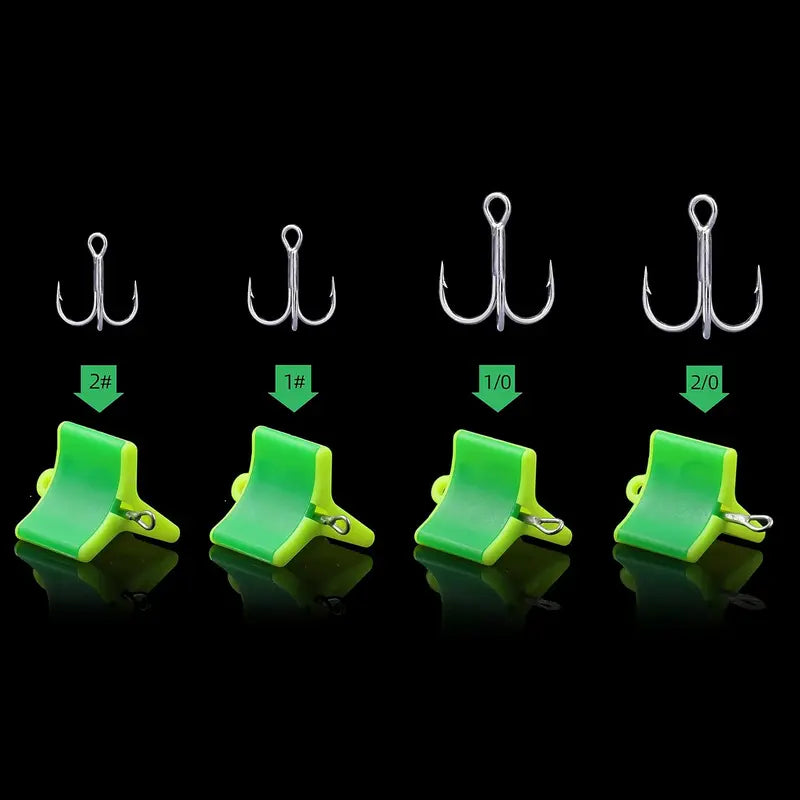 🎣50PCS Treble Hook Protector Covers – Tangle-Free Fishing Lure Hook Guards