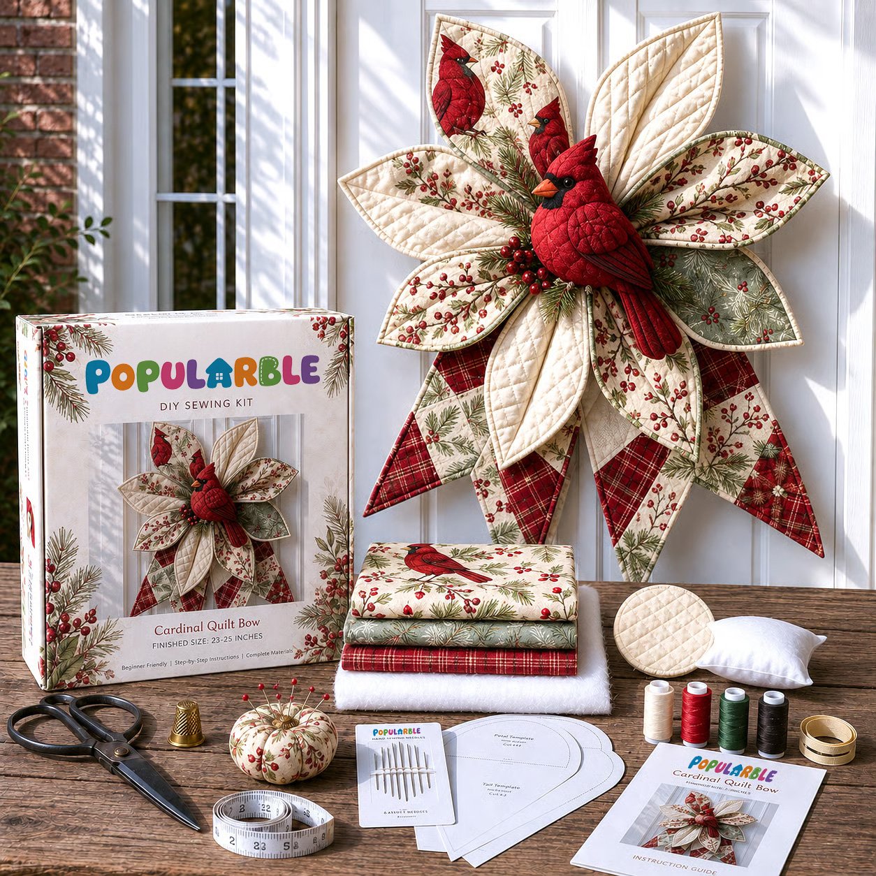🔥Last Day 50% OFF- Large Patchwork Bow Sewing Kit (Beginner-Friendly)