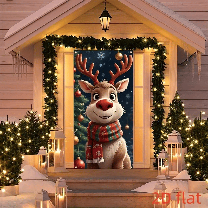 🎅Santa Claus Christmas Door Banner – 🎉Festive Holiday Entrance Decoration