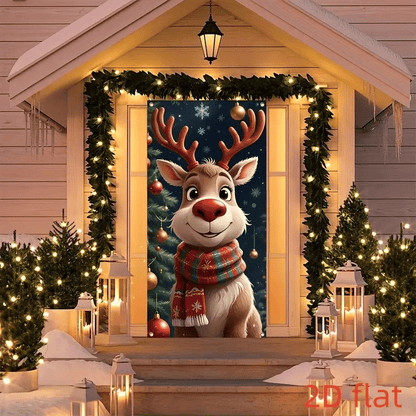 🎅Santa Claus Christmas Door Banner – 🎉Festive Holiday Entrance Decoration