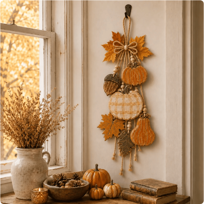 🔥LAST DAY 43% OFF - 🎃Rustic Harvest WoodenDoor Hanger