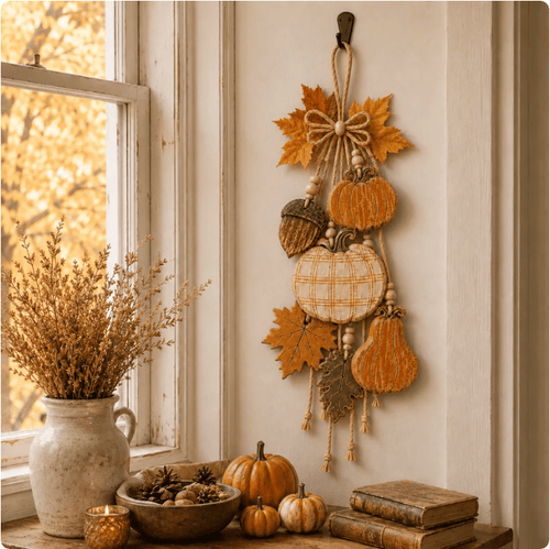 🔥LAST DAY 43% OFF - 🎃Rustic Harvest WoodenDoor Hanger