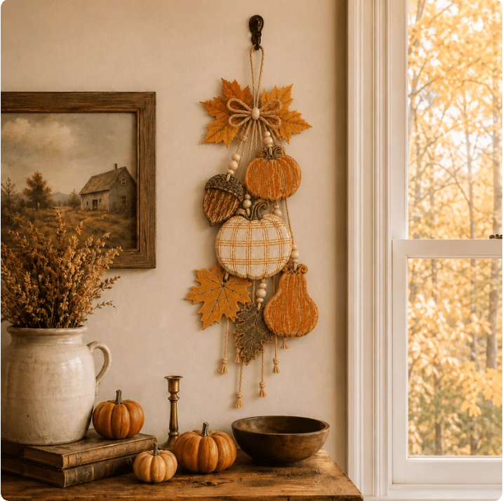 🔥LAST DAY 43% OFF - 🎃Rustic Harvest WoodenDoor Hanger
