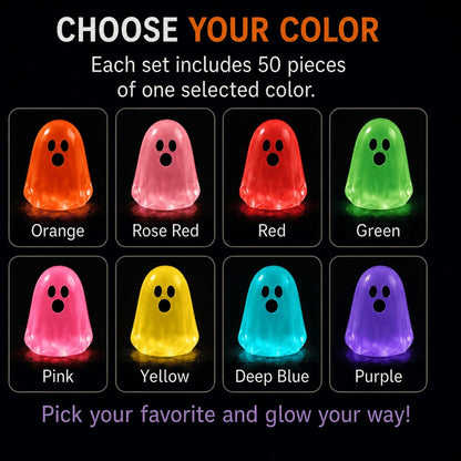 💥 LAST DAY 50% OFF👻 Glow-in-the-Dark Mini Ghosts – 8-Colour Halloween Mix