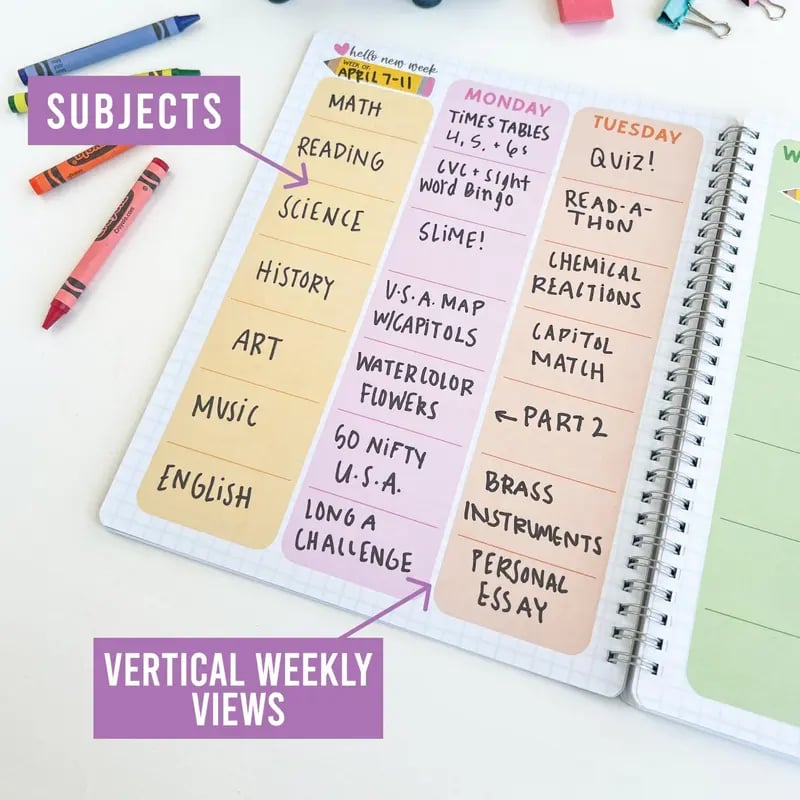 🍎 Undated Teacher Planner 2026–2027 | Weekly & Monthly Classroom Organizer for Lesson Planning, Scheduling & Teacher Productivity