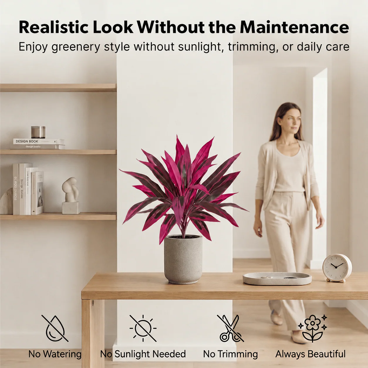 🔥Last Day 50% OFF🔥Large Realistic Artificial Boston Fern & Dragon's Blood Tree Plants