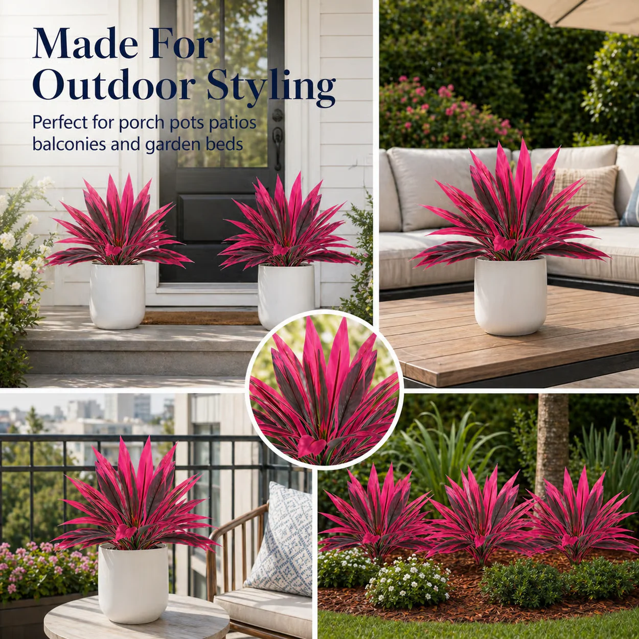 🔥Last Day 50% OFF🔥Large Realistic Artificial Boston Fern & Dragon's Blood Tree Plants