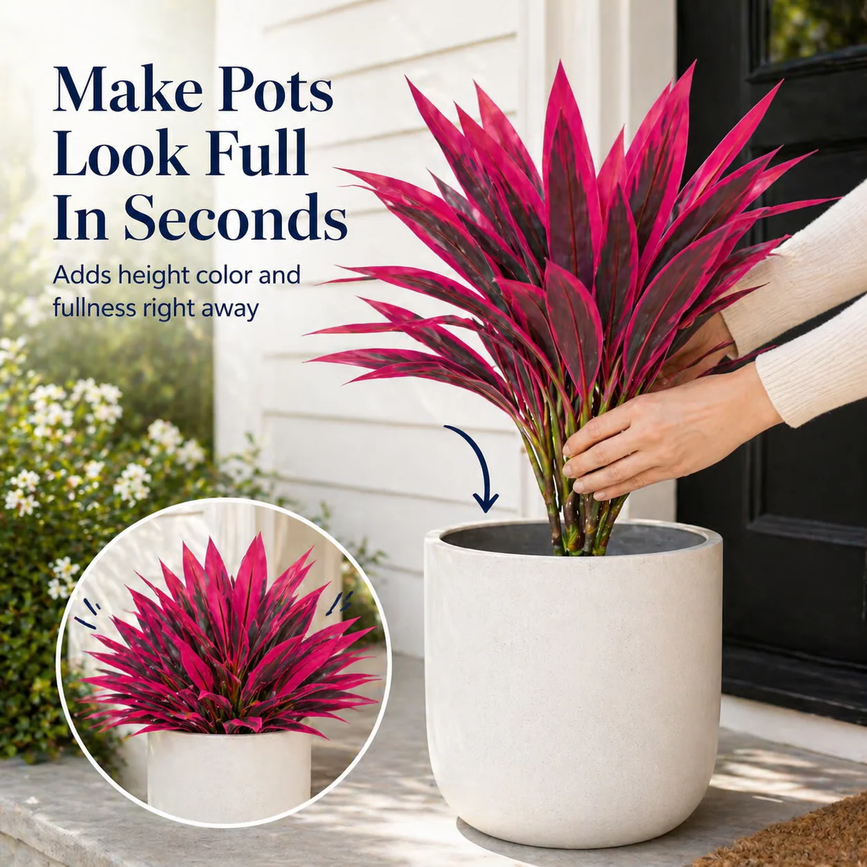 🔥Last Day 50% OFF🔥Large Realistic Artificial Boston Fern & Dragon's Blood Tree Plants