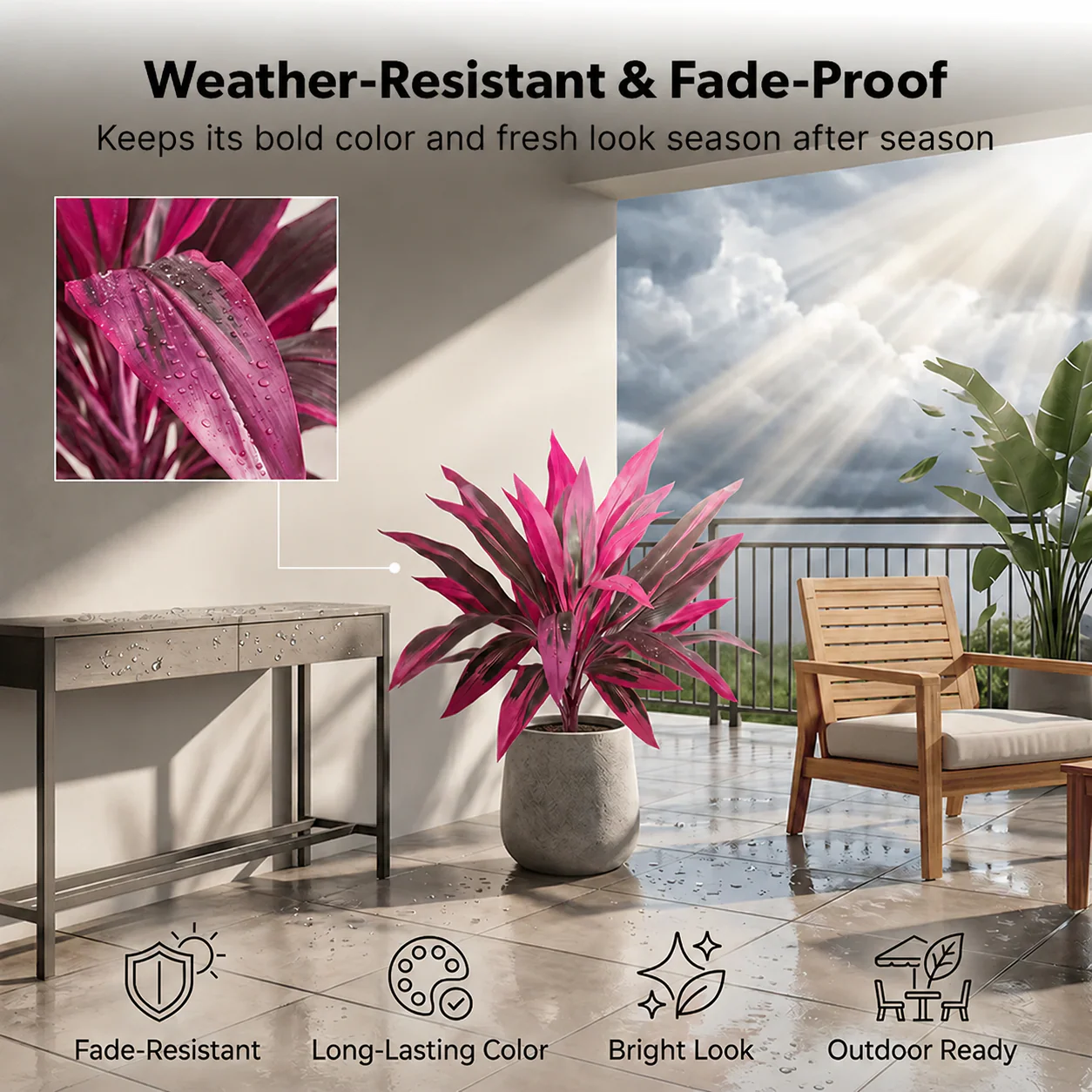 🔥Last Day 50% OFF🔥Large Realistic Artificial Boston Fern & Dragon's Blood Tree Plants