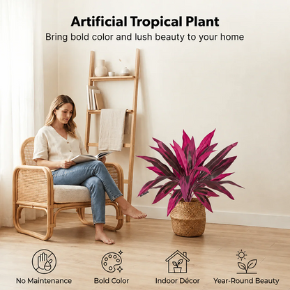 🔥Last Day 50% OFF🔥Large Realistic Artificial Boston Fern & Dragon's Blood Tree Plants