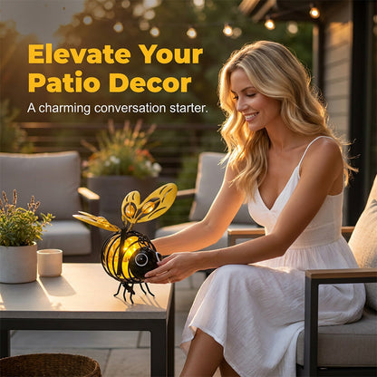 🔥 Limited-Time 50% OFF | Hanging Solar Bee Light – Warm Amber Glow for Garden Nights 🐝✨